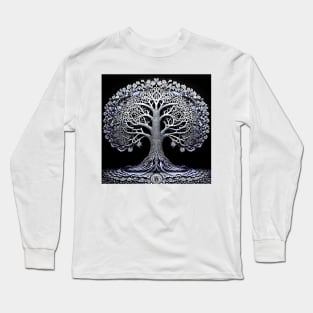 [AI Art] Magical Tree of Life, Optical Art Style Long Sleeve T-Shirt